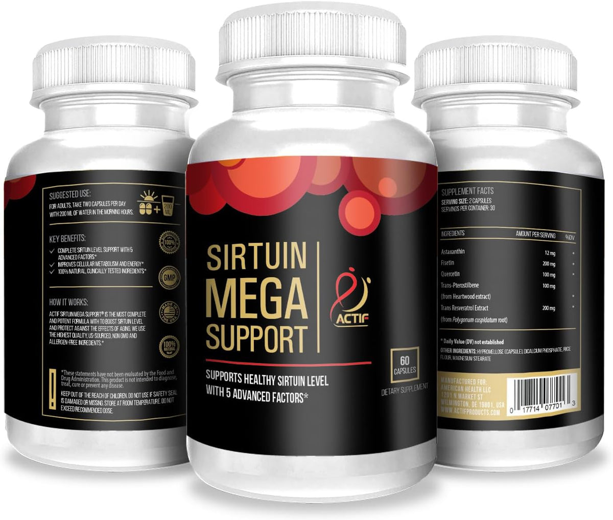 Actif Sirtuin Mega Support with 5 Advanced Factors - görsel 4