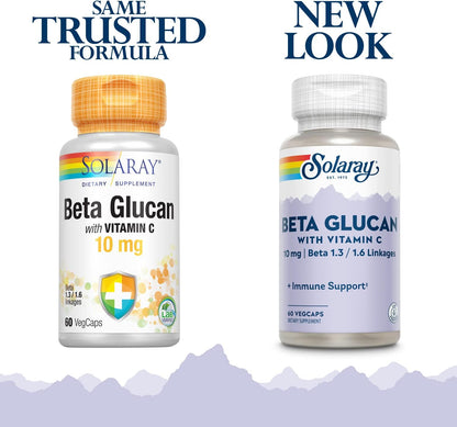 SOLARAY Beta Glucan with Vitamin C – Immune Support – 60 VegCaps