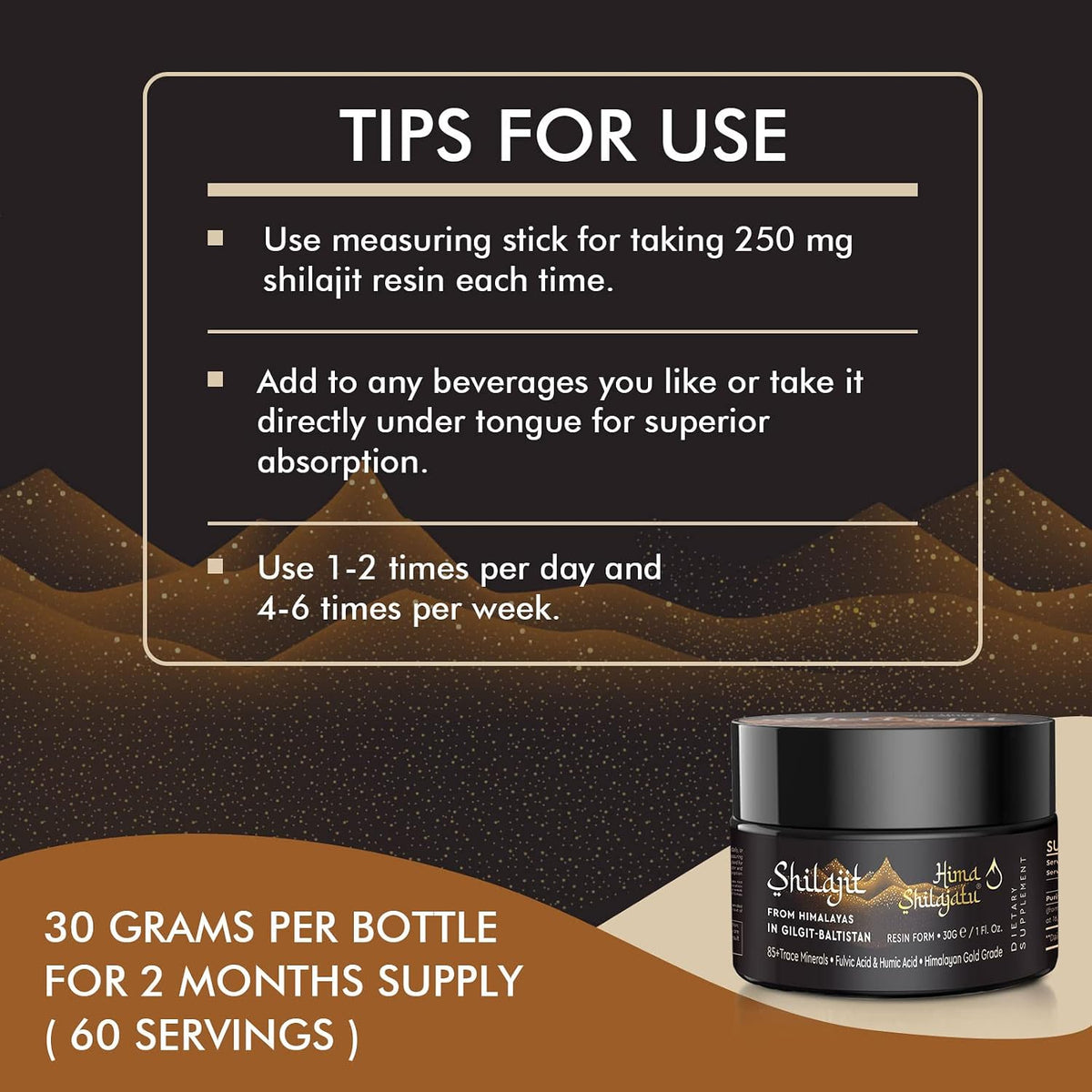 Hima Shilajatu Shilajit Purest Himalayan Organic Shilajit Resin - Gold Grade - görsel 6