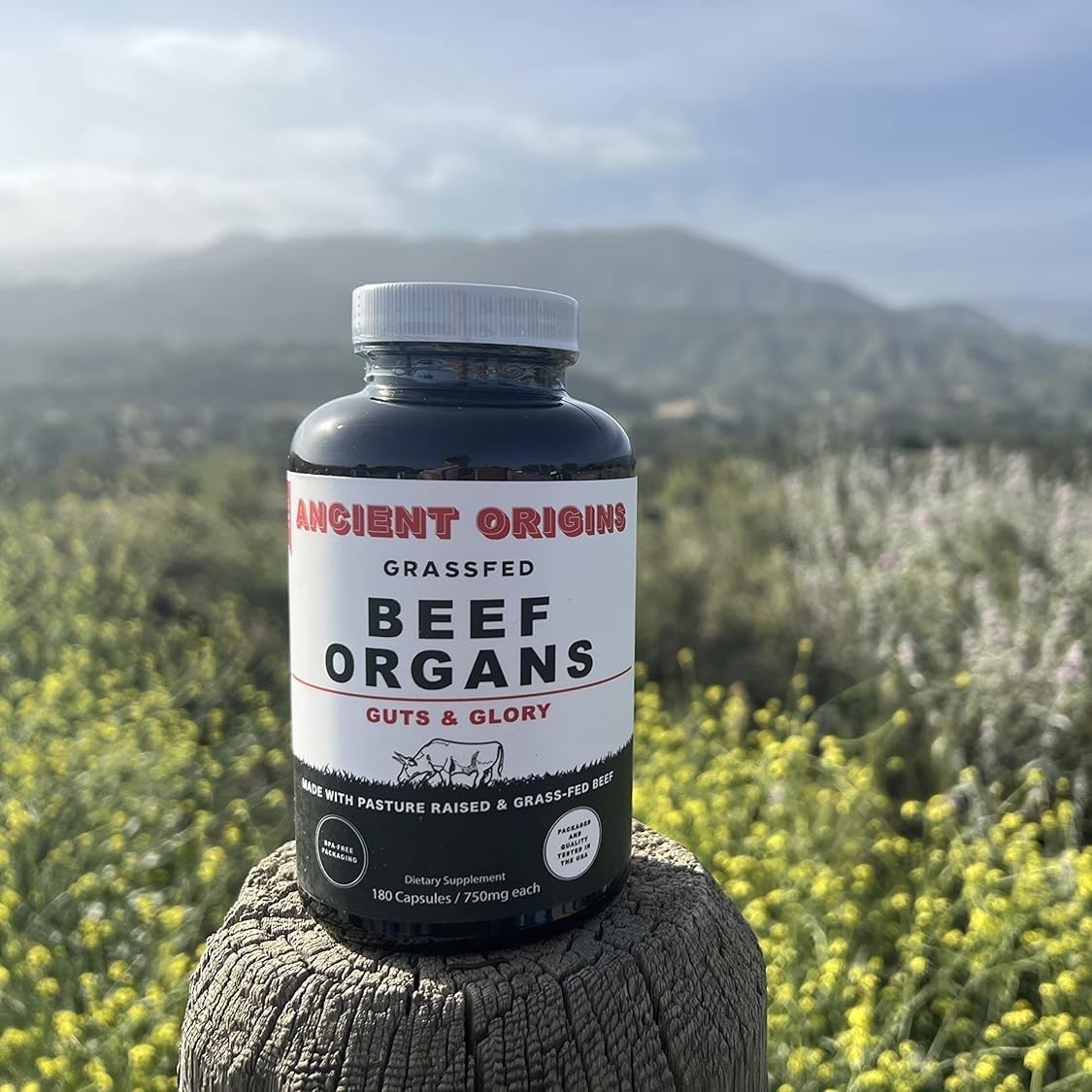 Ancient Origins Grass-fed Beef Organs Supplement (4500 mg, 180 Capsules) - görsel 6