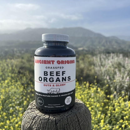 Ancient Origins Grass-fed Beef Organs Supplement (4500 mg, 180 Capsules)