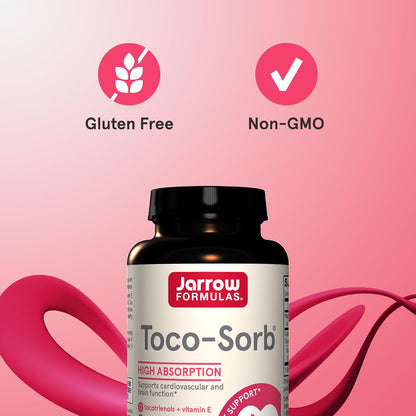 Jarrow Formulae Toco-Sorb – Tocotrienol-Tocopherol Complex with Vitamin E, 60 Soft Gels