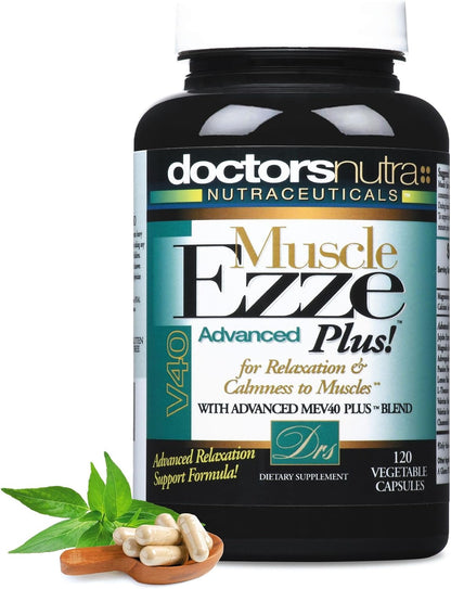 Muscle Ezze Plus - Day or Night Uses - Gluten-Free - 120 Veg. Capsules