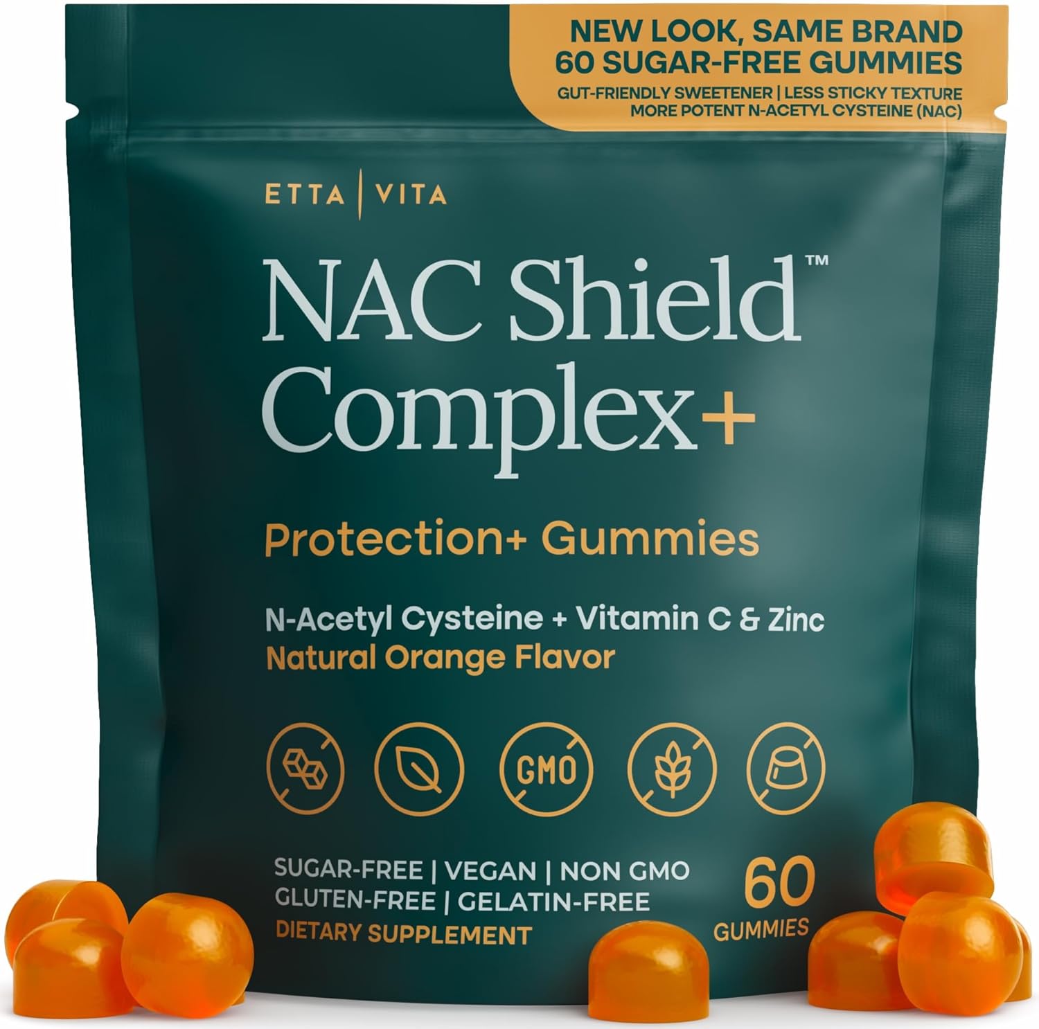 Sugar-Free NAC Gummies with Vitamin C and Zinc - Immune Support - Vegan - görsel 1