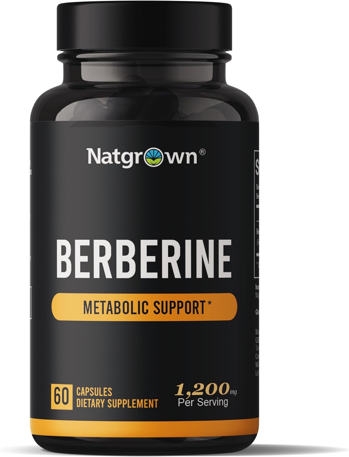 Natgrown Berberine Supplement - Berberine HCl 1200 mg per serving - 60 Capsules - görsel 1