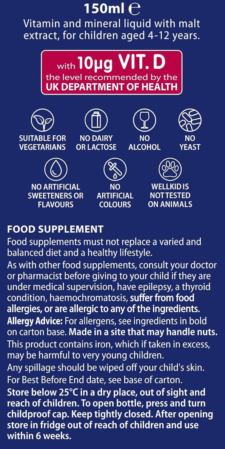 Wellkid by Vitabiotics Multivitamin Liquid 150ml - görsel 3