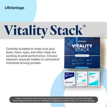 LifeVantage Vitality Stack Travel Kit – Protandim NRF1 + NRF2 Synergiser + Probio and Omega