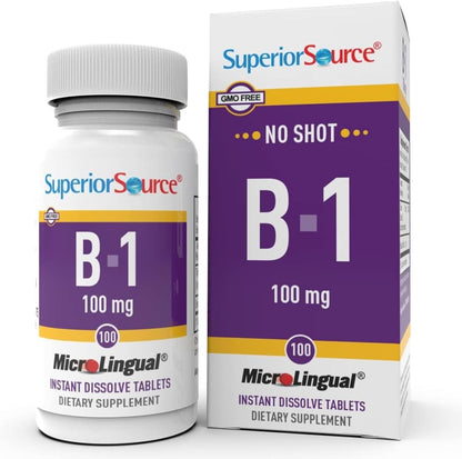 Superior Source B-1 100 mg – Vitamin B1 (Thiamine) Sublingual Tablets