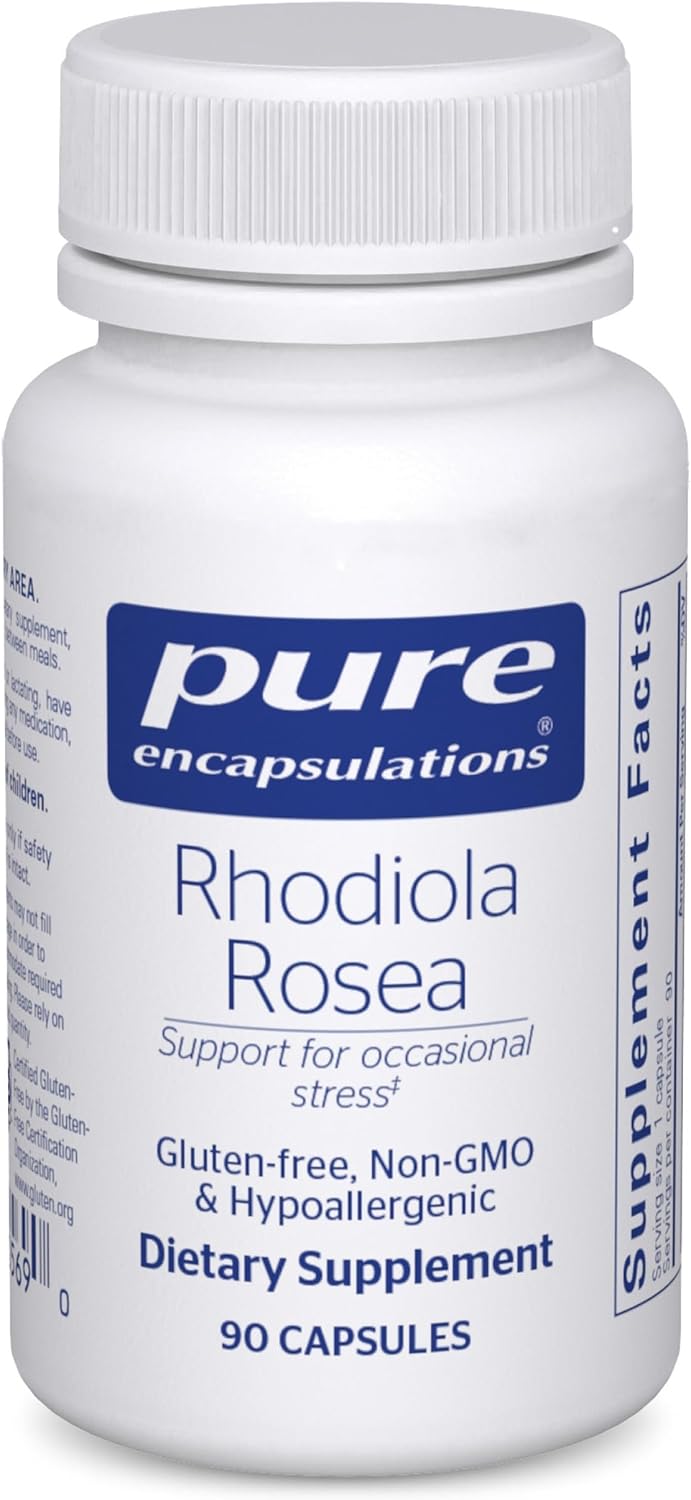 Pure Encapsulations Rhodiola Rosea - Adaptogen for Occasional Stress & Fatigue Support - 90 Capsules - görsel 1
