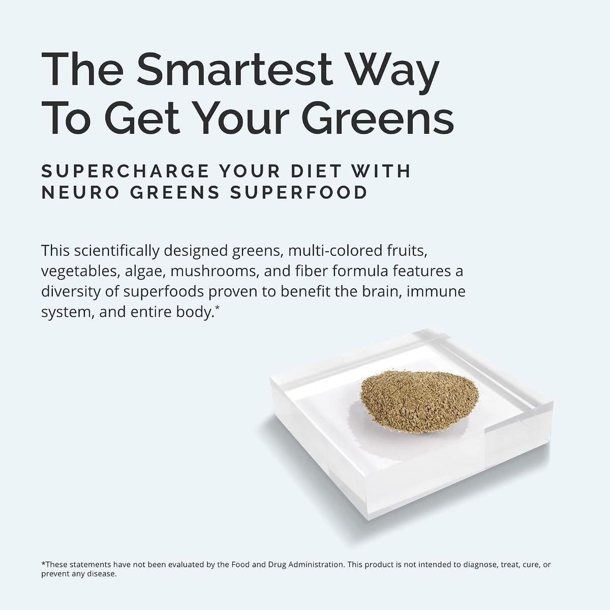 BRAINMD Dr Amen Neuro Greens Superfood - 224 g - Aids Whole-Body Wellness, Digestive Health, Immune Function and Cognitive Health - Gluten-Free - 30 Servings - görsel 3