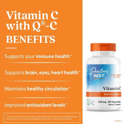 Doctor's Best Vitamin C 500mg, 120 Capsules