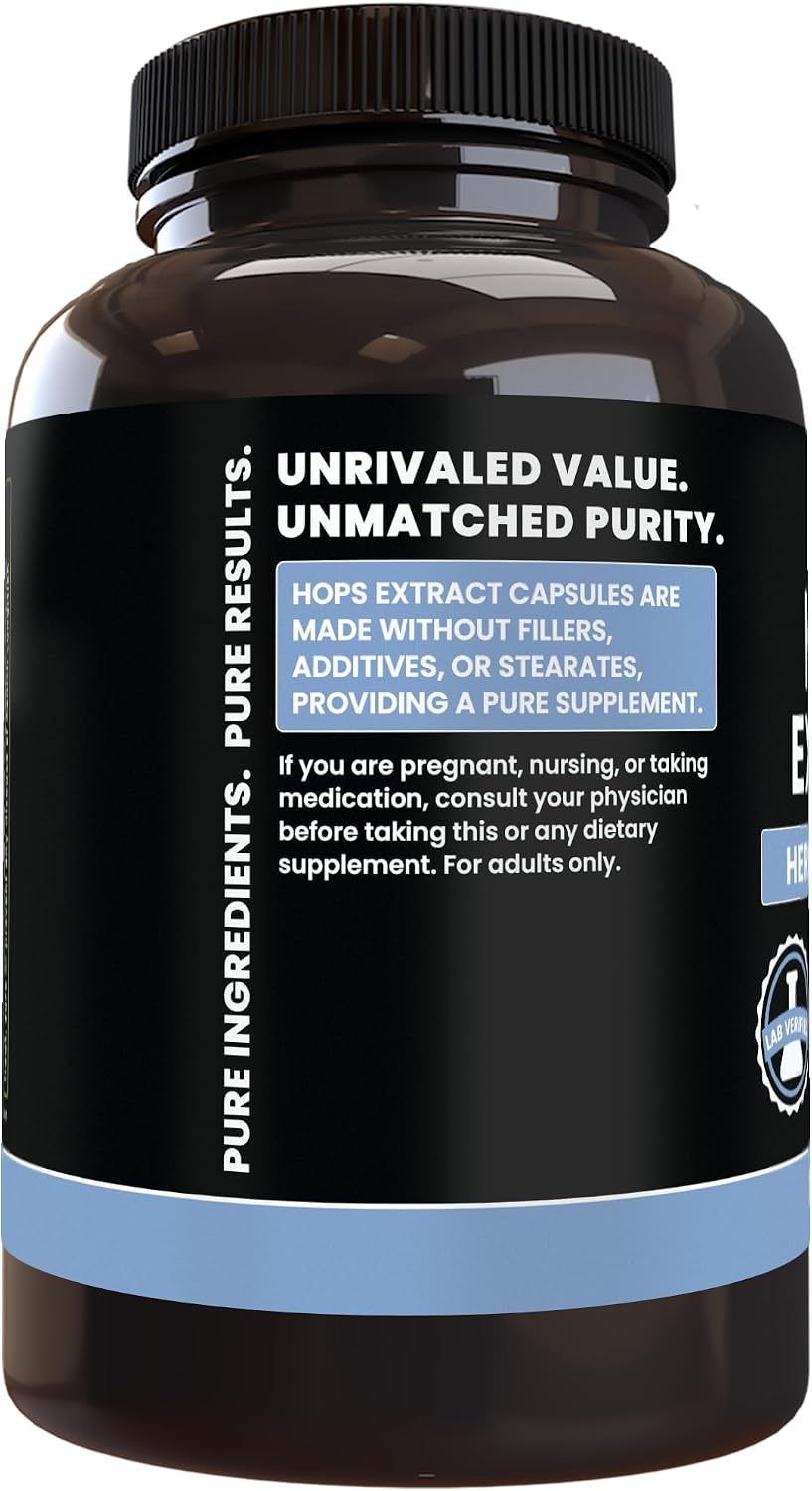 Pure Original Ingredients Hops Extract (365 Capsules) - No Fillers, Lab Verified - görsel 3