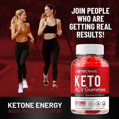 Crave Keto ACV Gummies - Advanced Formula with Apple Cider Vinegar, Vitamin B12, Beet Juice and Pomegranate (5 Pack, 300 Gummies)