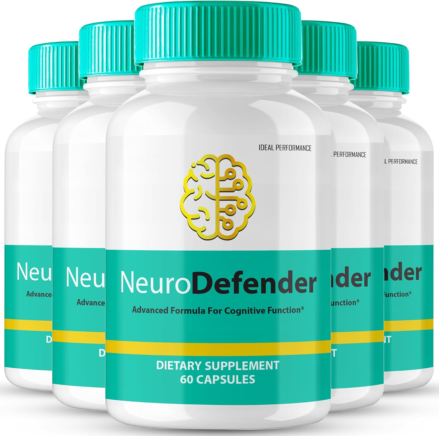 Neuro Defender Brain Supplements for Memory and Focus – Advanced Formula Nootropic Capsules (5 Pack) - görsel 1