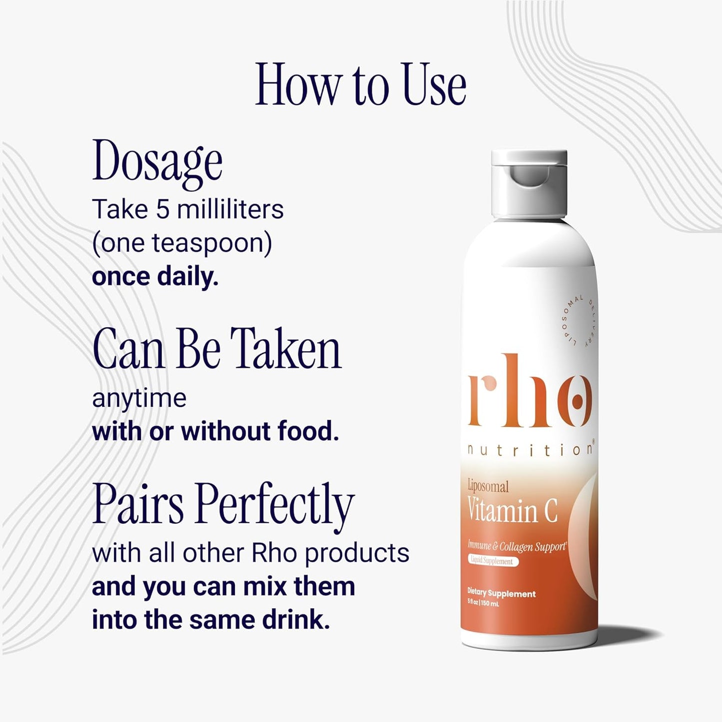 Rho Nutrition Liposomal Vitamin C – Ultra High Absorption Liquid Vitamin C Supplement - görsel 7