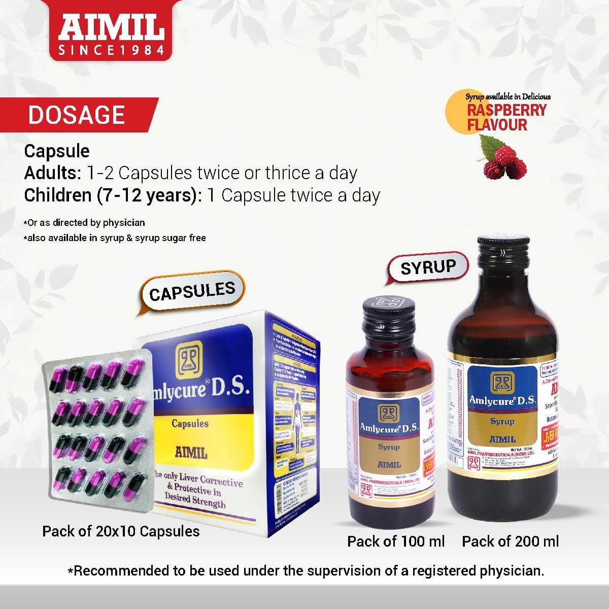 AIMIL Amlyvcure D.S Capsules – Liver Support Ayurvedic Supplement (20 Tablets x 2) - görsel 3