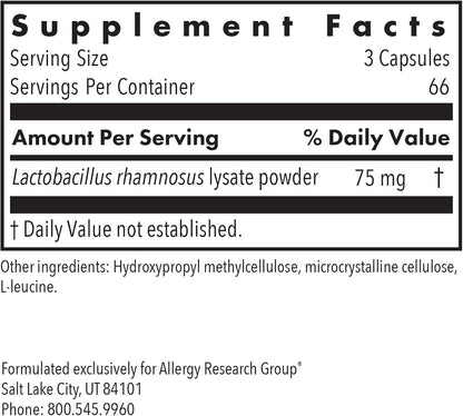 Allergy Research Group ImmunoBiotic Pro - Postbiotic Immune Support with Lactobacillus rhamnosus Lysate - 200 Capsules