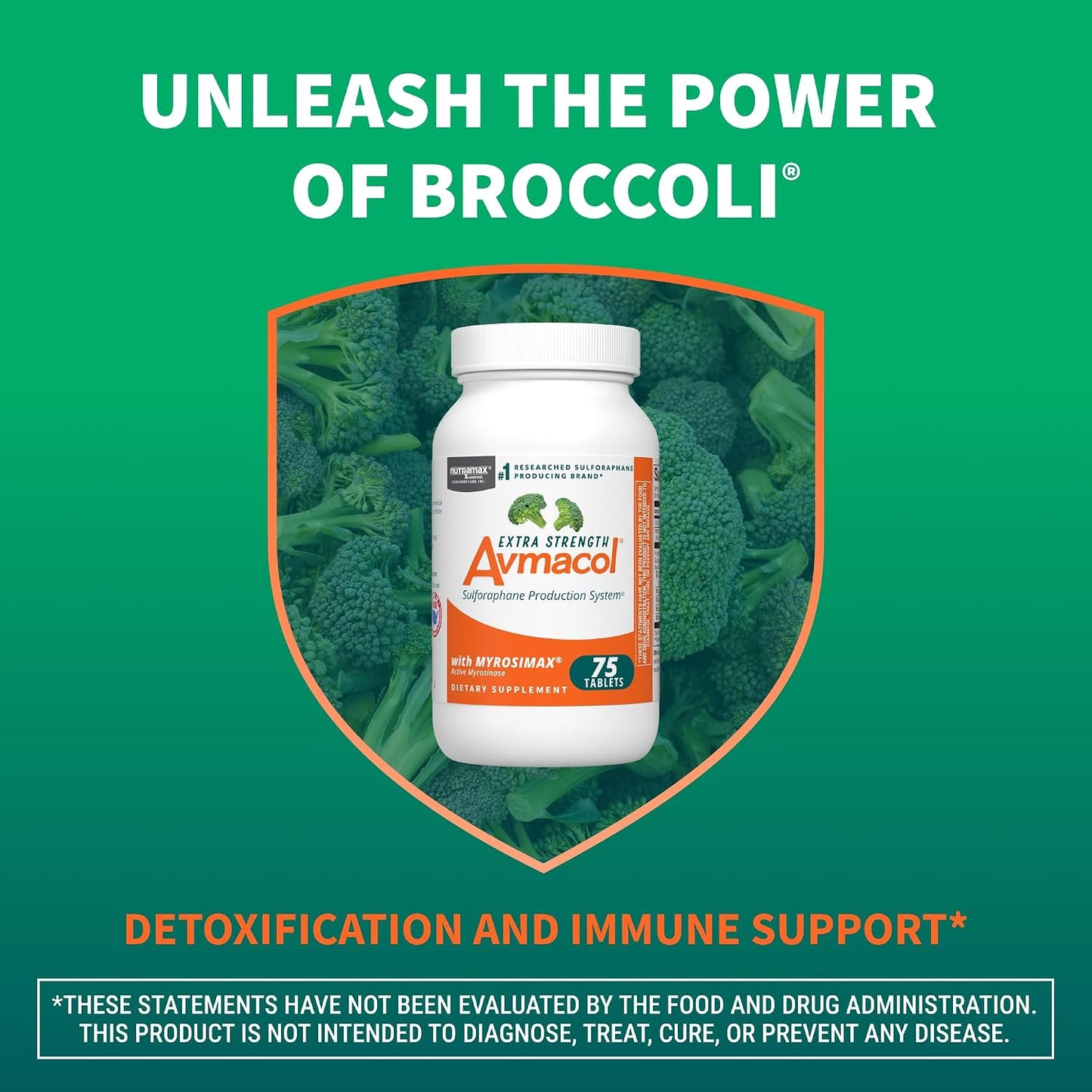 Nutramax Laboratories Avmacol Extra Strength - Sulforaphane Food Supplement for Immune and Natural Defence Support, 75 Tablets - görsel 4