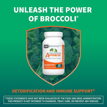 Nutramax Laboratories Avmacol Extra Strength - Sulforaphane Food Supplement for Immune and Natural Defence Support, 75 Tablets