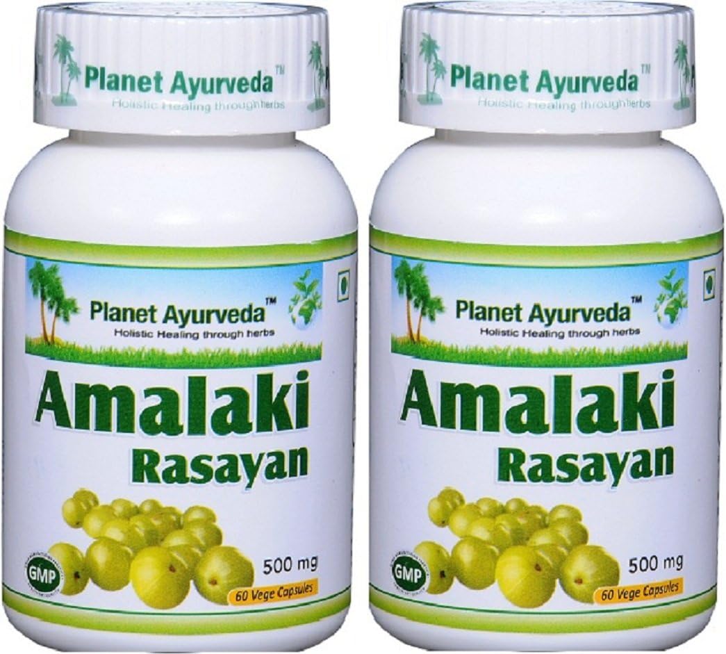 Planet Ayurveda Amlaki Rasayan, 500mg Vegetable Capsules - 2 Bottles - görsel 1