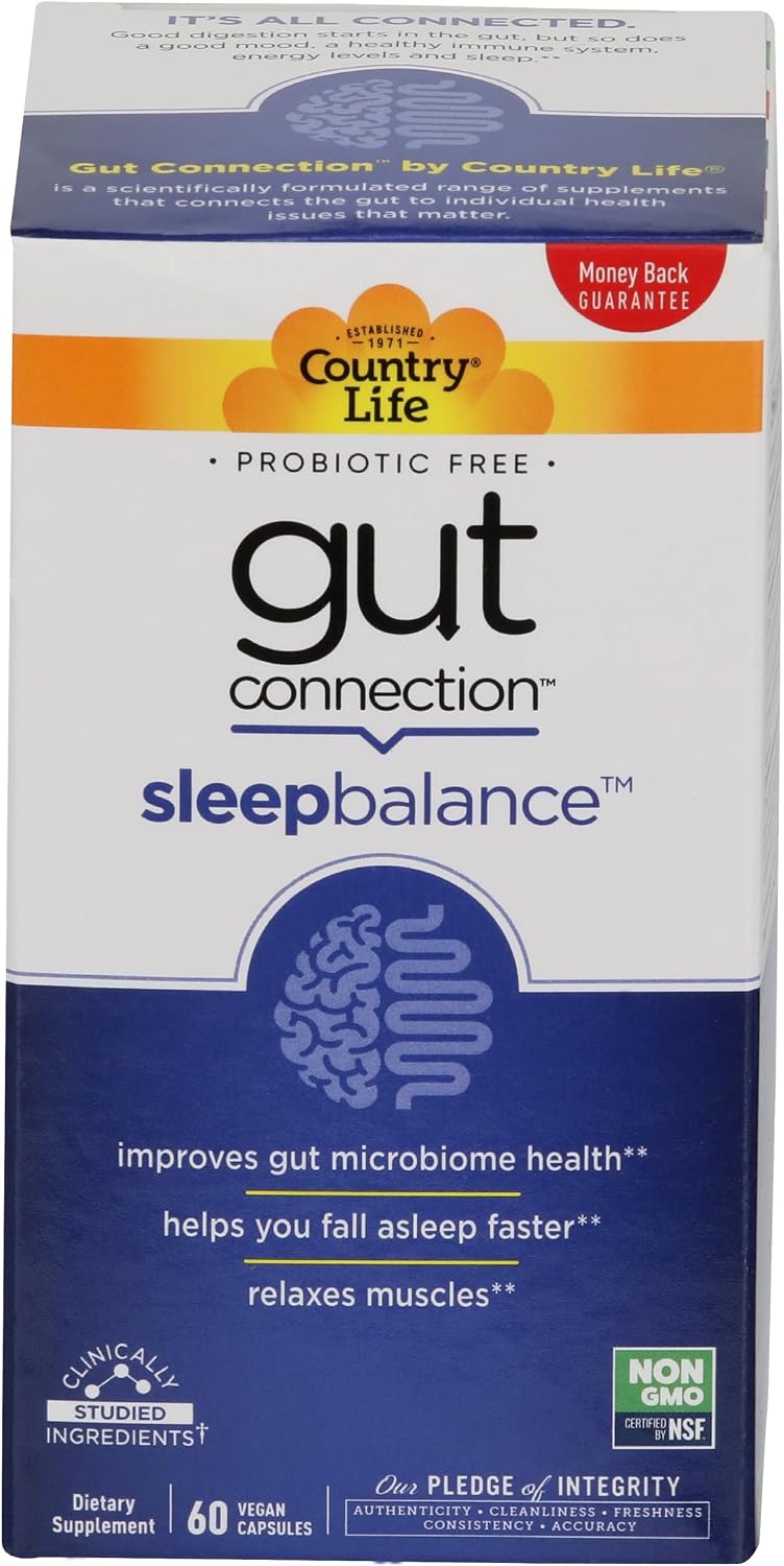 Country Life Sleep Gut Connection, 60 Count - görsel 1