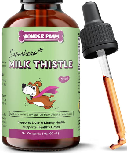 Wonder Paws Milk Thistle for Dogs – with Salmon Oil & Curcumin (60 ml)