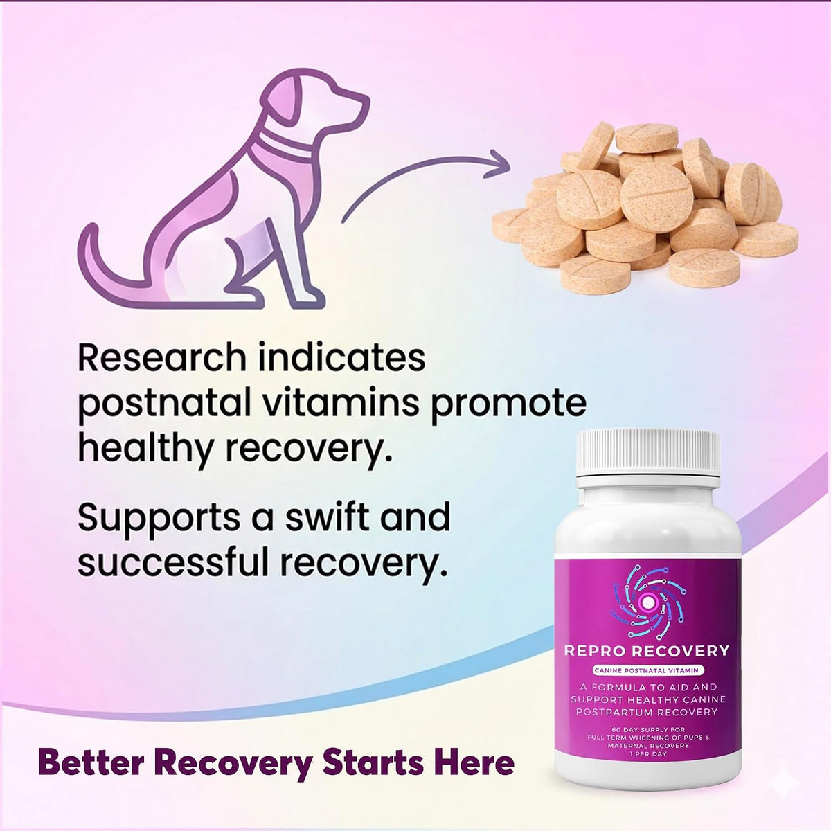 ReproNatal™ Canine Postnatal and Postpartum Vitamin Capsules (60-Day Supply) - görsel 6