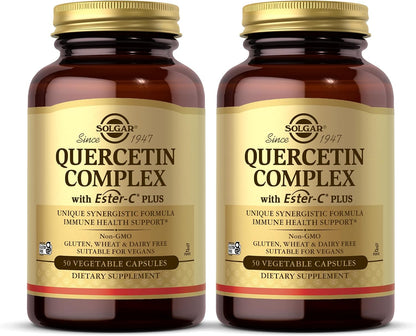 Solgar Quercetin Complex with Ester-C Plus – 50 Vegetable Capsules, Pack of 2 – Immune Health Support