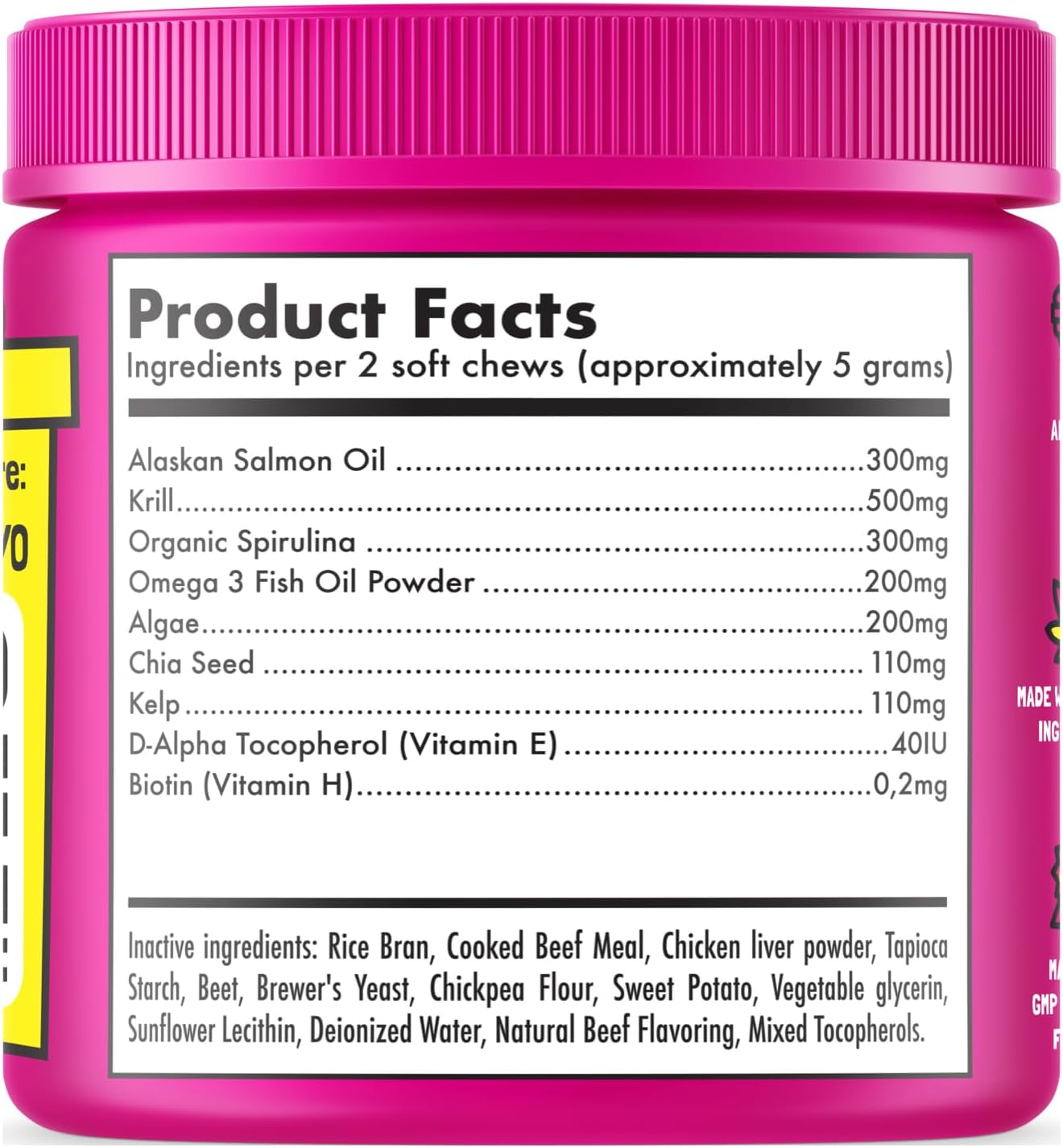 Omega-3 Alaskan Salmon Oil Chews for Dogs (30 Chews) - görsel 6
