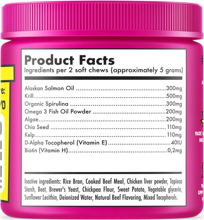 Omega-3 Alaskan Salmon Oil Chews for Dogs (30 Chews)