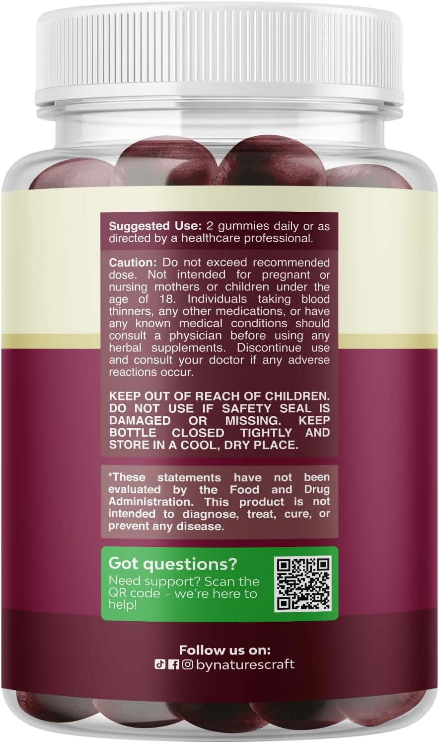 Flow Boosting Beetroot Gummies - Nitric Oxide Support with Pomegranate and Vitamin B12 - 60 Count - görsel 9