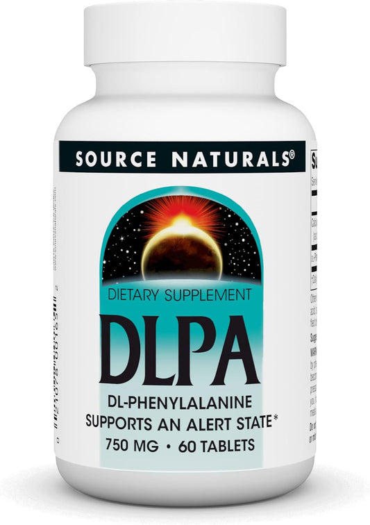 Source Naturals DLPA DL-Phenylalanine - 750 mg - 60 Tablets