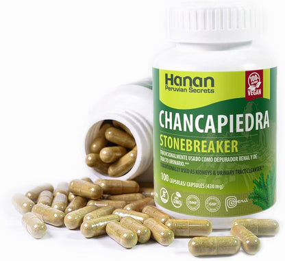 Chancapiedra Stonebreaker 100 Capsules (6 Pack) - Traditional Herbal Support for Kidney Health