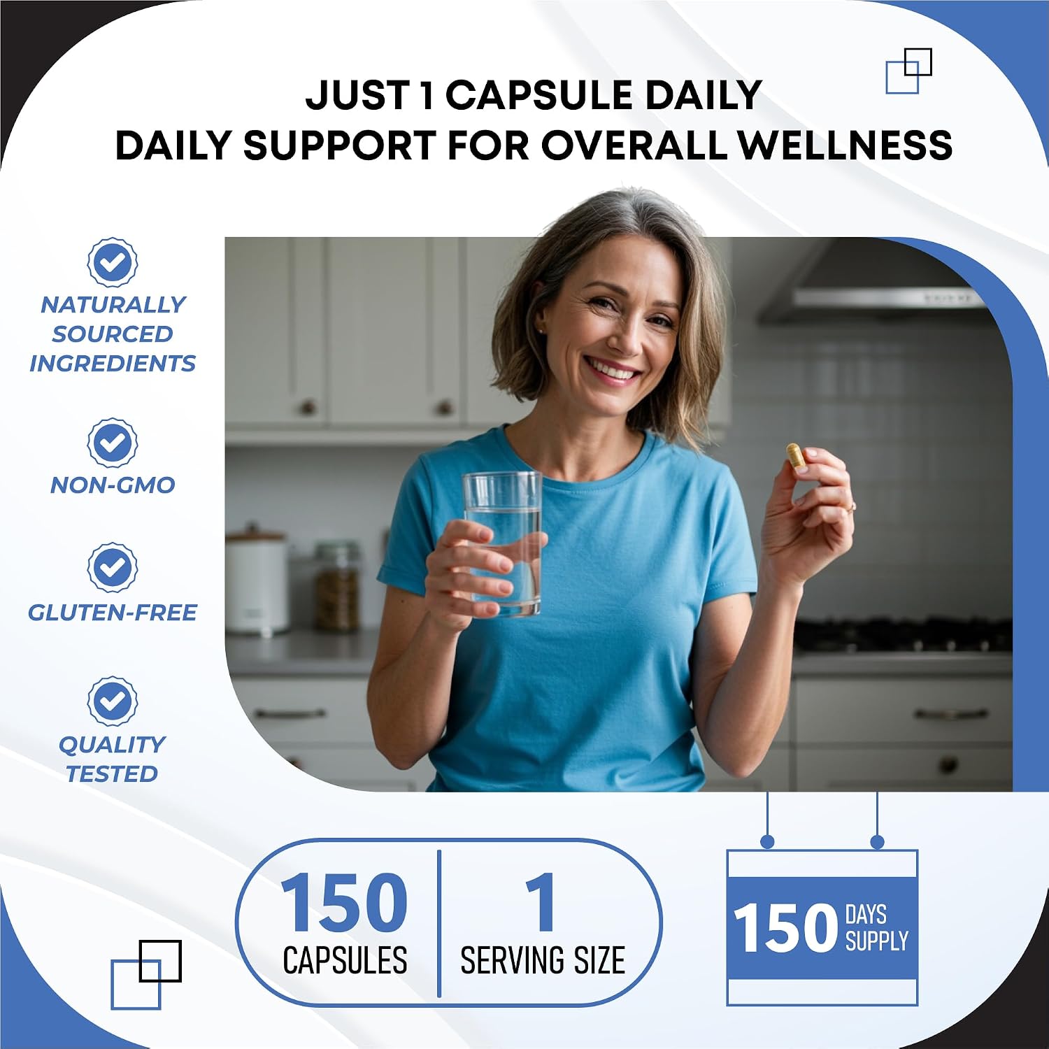 Benfotiamine with Vitamins B6, B12 & Black Pepper – 150 Capsules - görsel 8