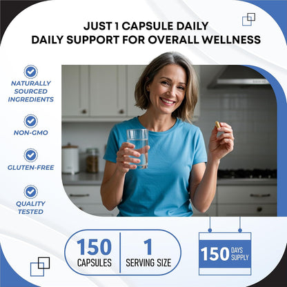 Benfotiamine with Vitamins B6, B12 & Black Pepper – 150 Capsules
