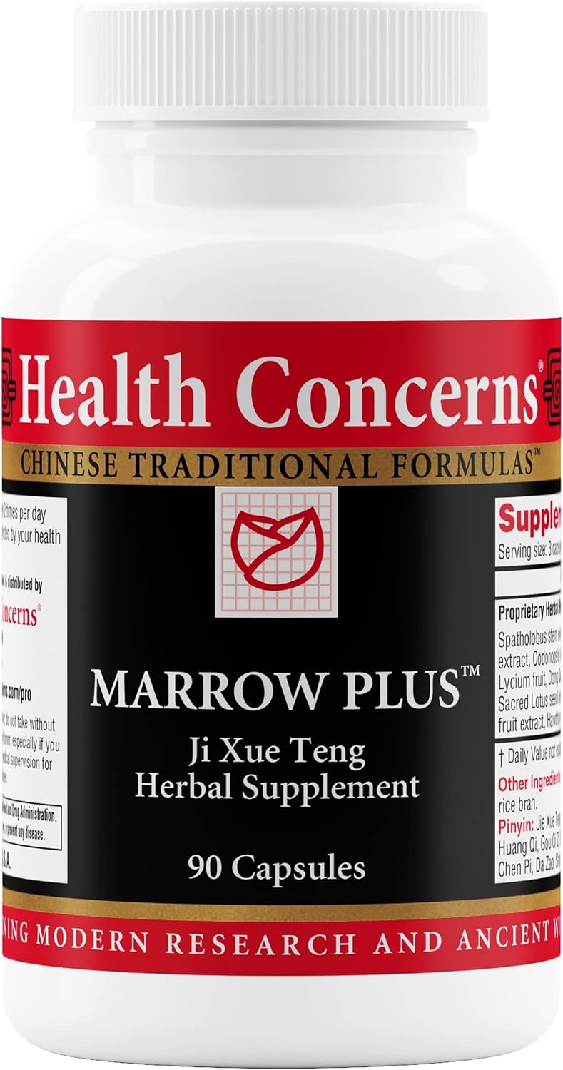 Health Concerns Marrow Plus – Bone Marrow & Blood Support Herbal Supplement – Chinese Herbal Formula – 90 Capsules - görsel 1