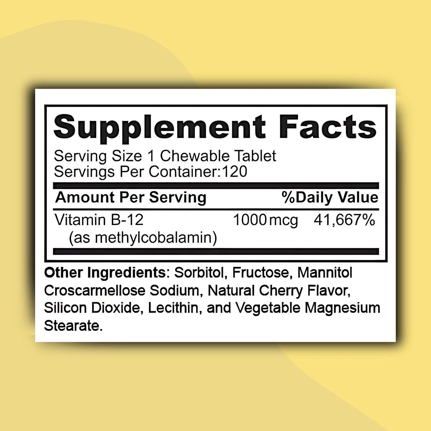 Zaytun Halal Vitamin B12 1000mcg Chewable Tablets - Vegan, Dairy-Free, 4-Month Supply - görsel 2