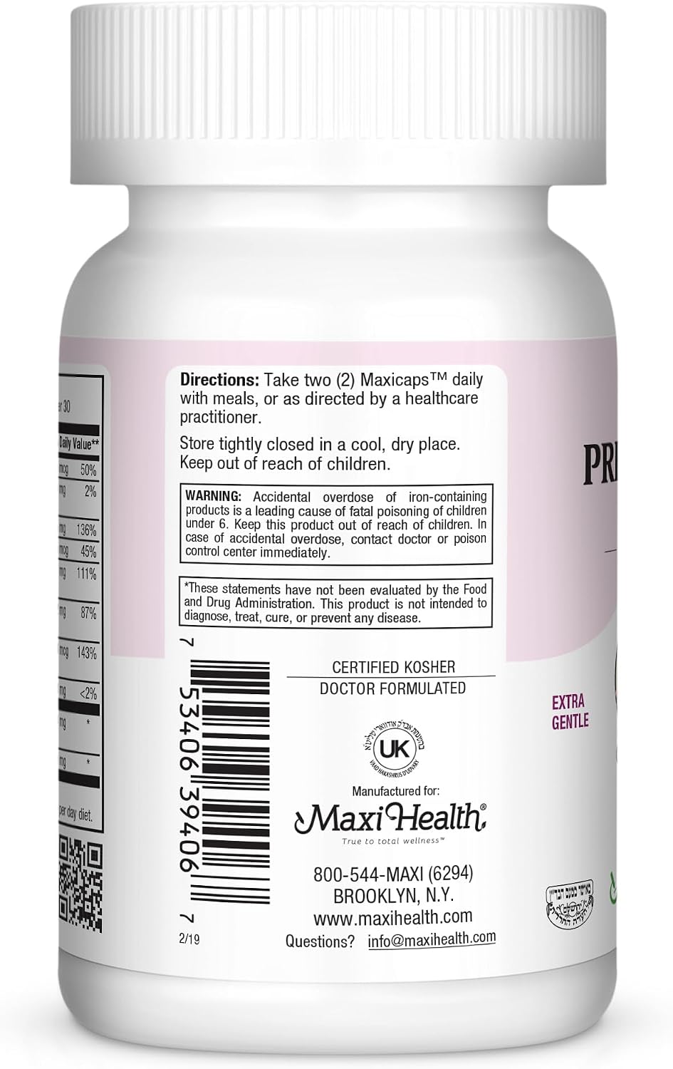 Maxi Health Prenatal Vitamins with Methyl Folate – 60 Capsules - görsel 4