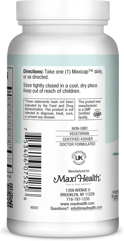 Maxi Health Stress Relief Vitamin B Complex - Vegan, Gluten & Soya Free, 250 Count
