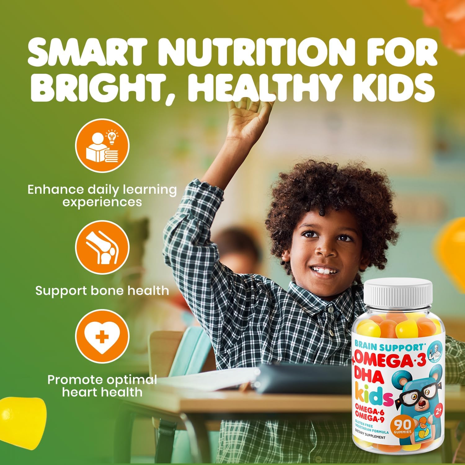 DR. MORITZ Omega-3 Gummies (90 Count) and Kids Multivitamin Gummies Bundle (60 Count) – for Daily Health Support – Vegan DHA Omega-3 for Kids – Non-GMO Toddler Vitamins – Yummy Kid Vitamins - görsel 4