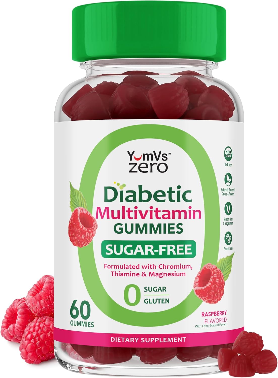 YUM-V'S Sugar-Free Multivitamin Gummies for Women and Men – 60 Count - görsel 1