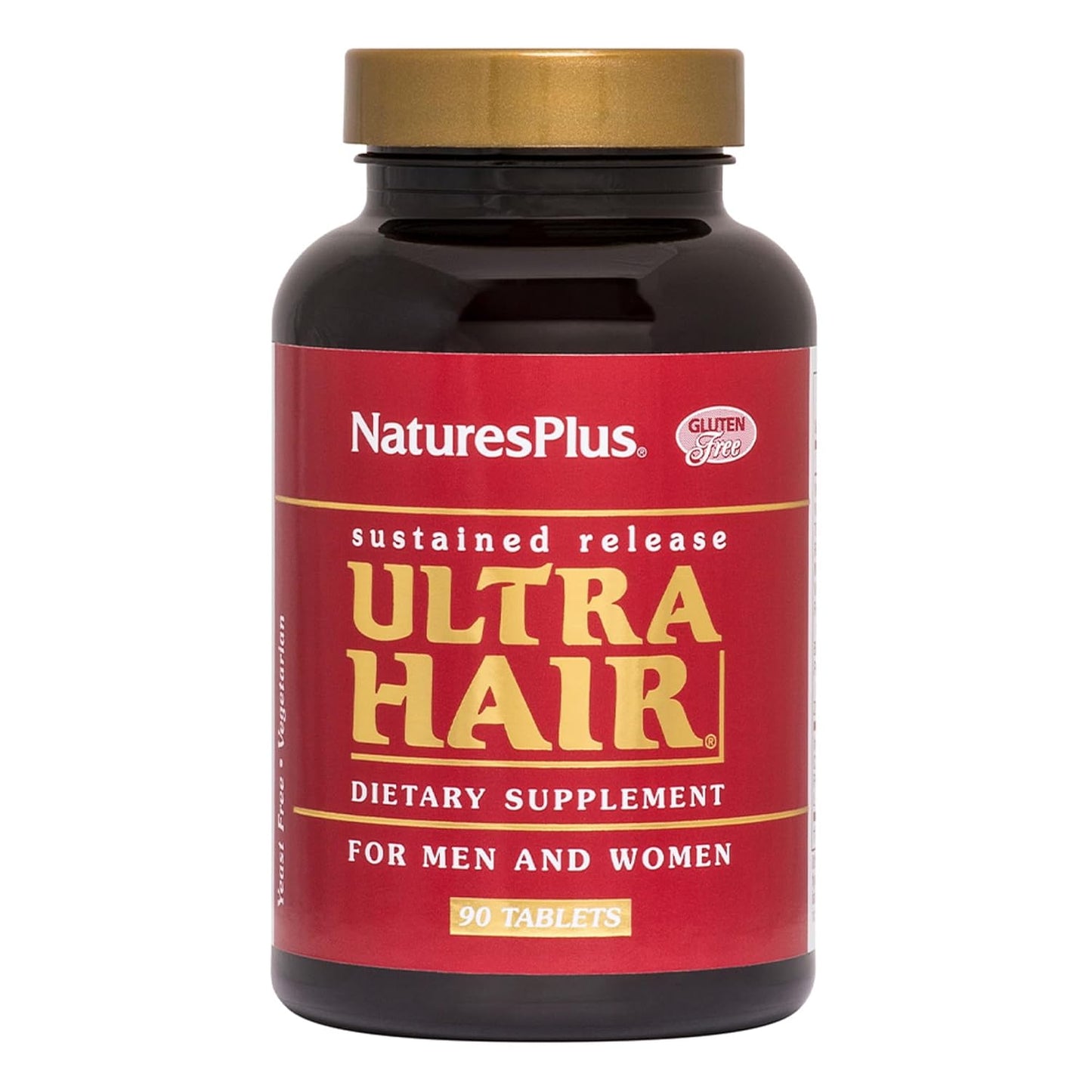 NaturesPlus Ultra Hair - 90 Sustained Release Tablets - Supports Healthy Hair Growth - görsel 1