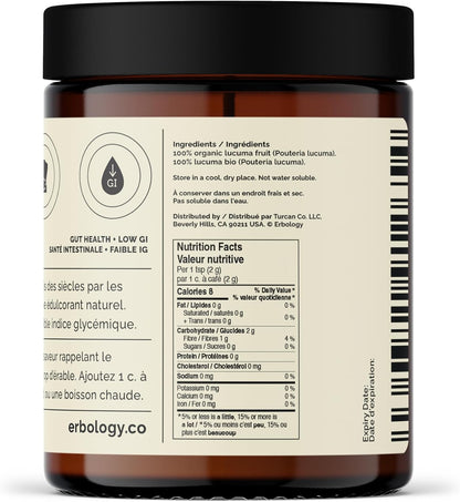 Erbology Organic Lucuma Powder (90g, 45 Servings)