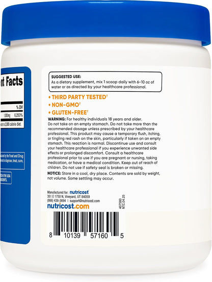 Nutricost Niacin Vitamin B3 Powder (3 Pack) – 750g – 1g Per Serving