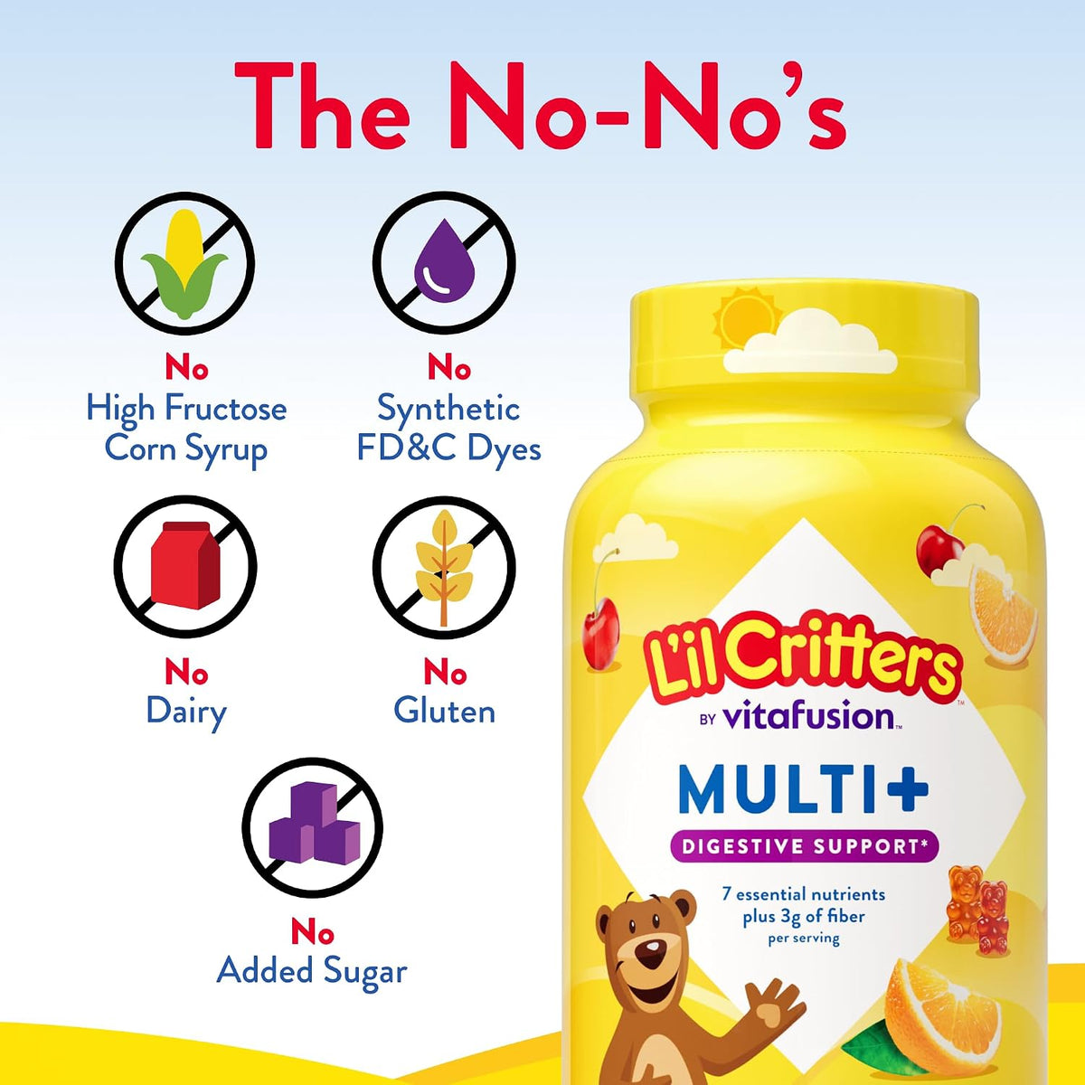 L'il Critters Kids Multivitamin Gummies with Digestive Support - 90 Count - görsel 4