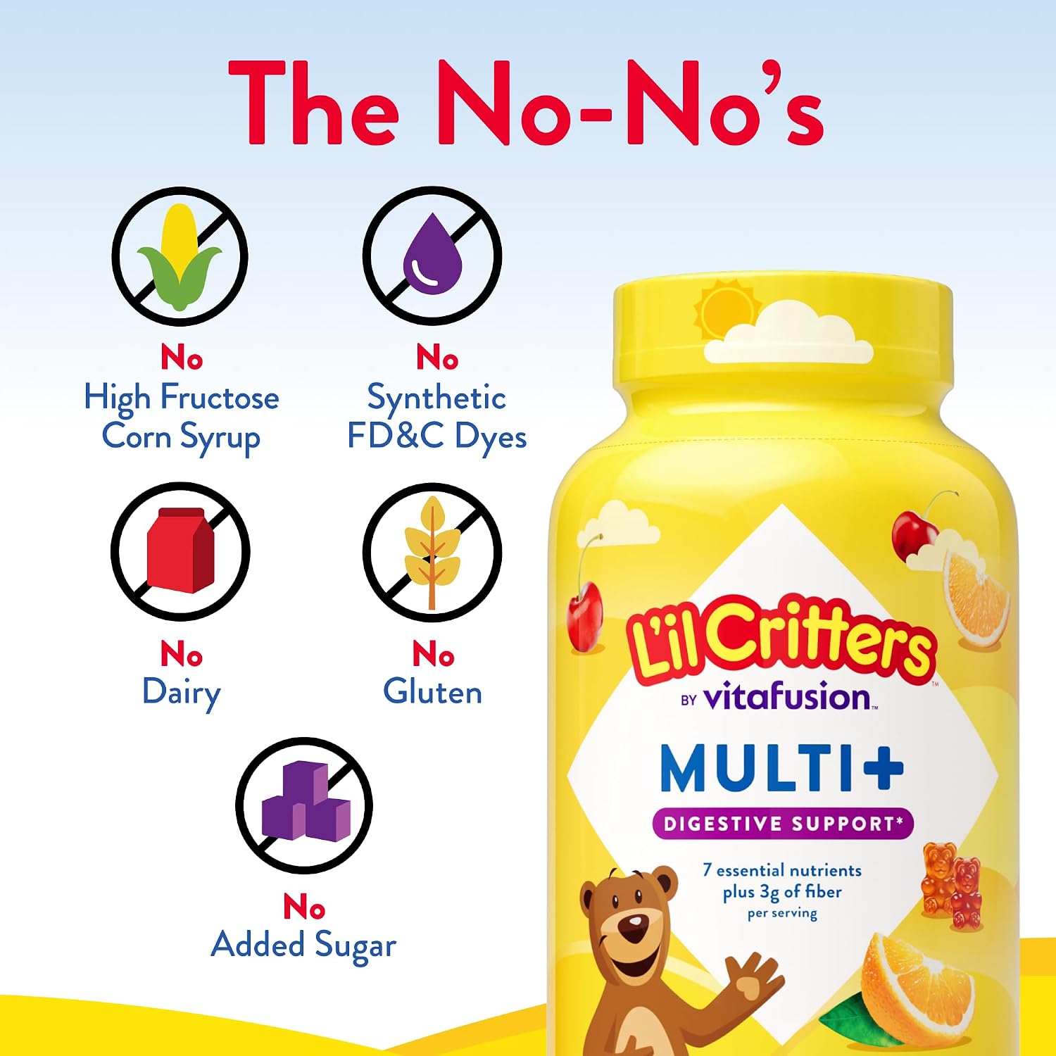 L'il Critters Kids Multivitamin Gummies with Digestive Support - 90 Count - görsel 4