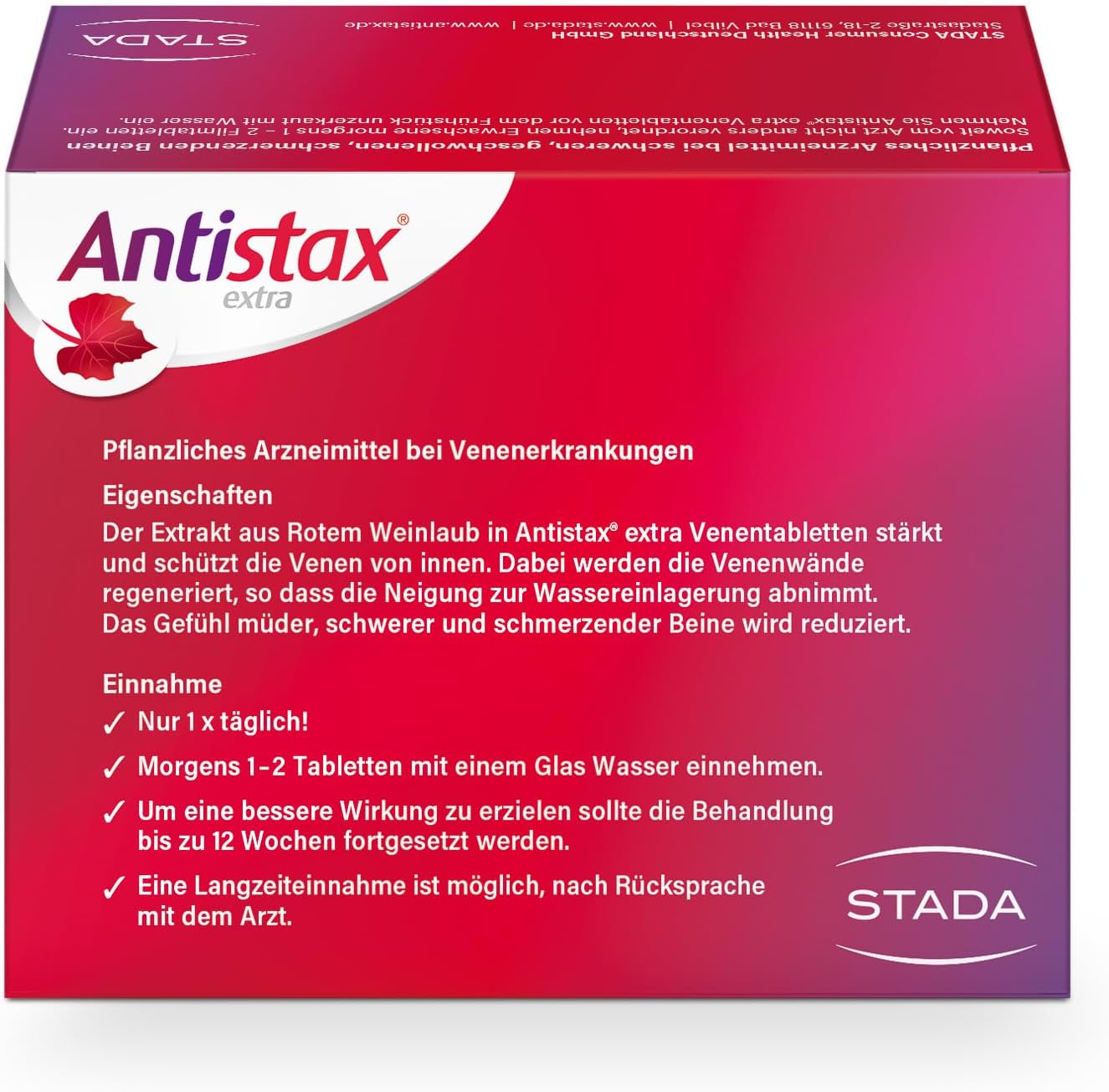 Antistax Extra Strength 90 Tablets - görsel 2