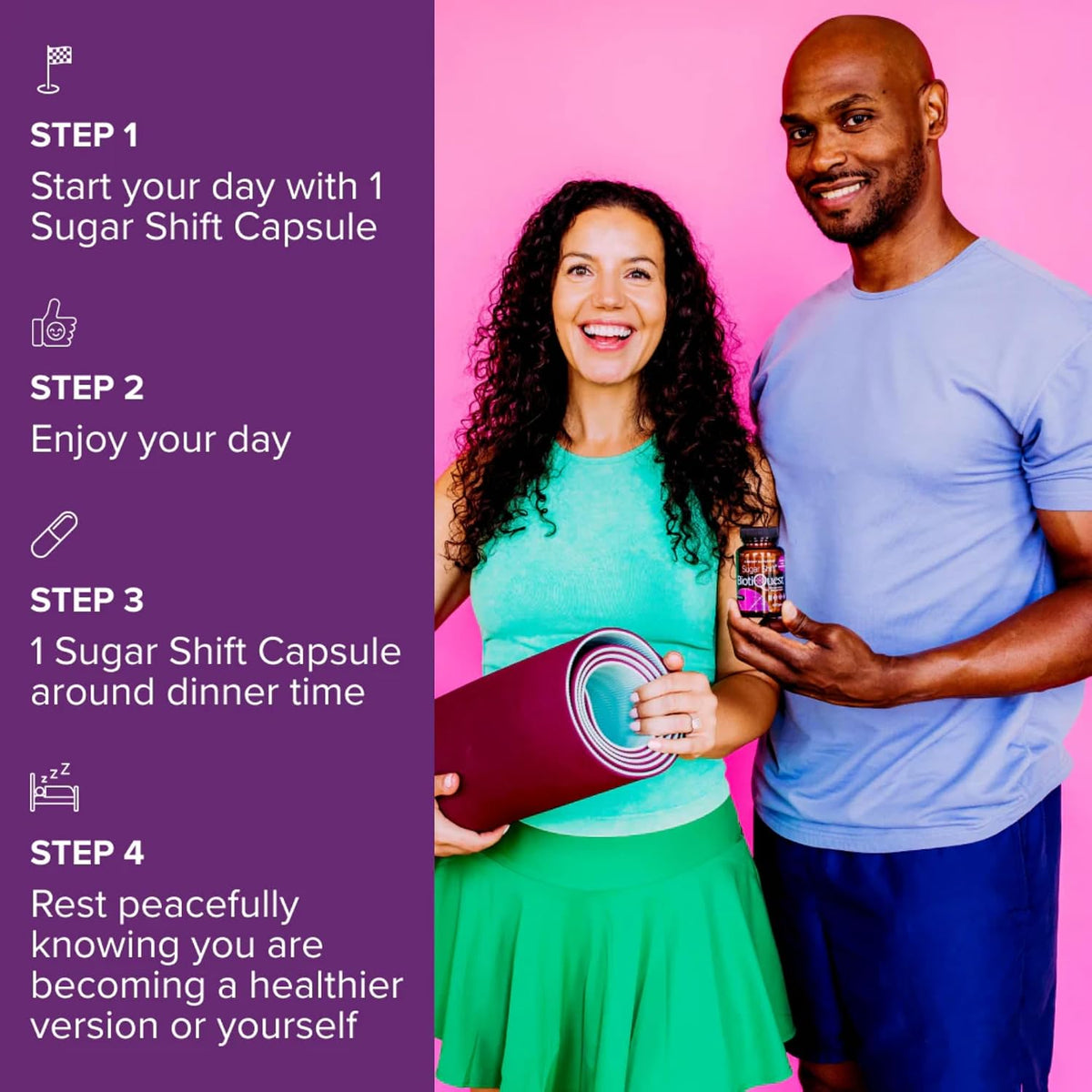 BiotiQuest Sugar Shift Probiotic - 22 Billion CFU, 60 Capsules - görsel 6