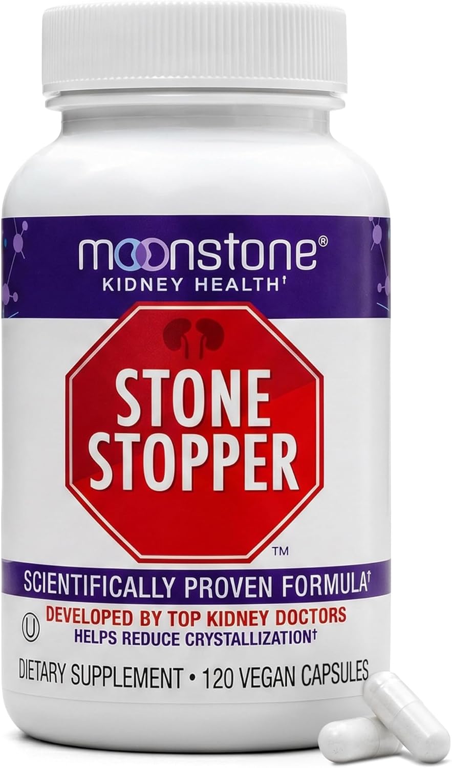 Stone Stopper Capsules, Kidney Stone Prevention, Calcium Oxalate Protector, Alkali Citrate Support Supplement, Developed by Urologists to Support Kidney Health, 60 Day Supply (240 Count) - görsel 8