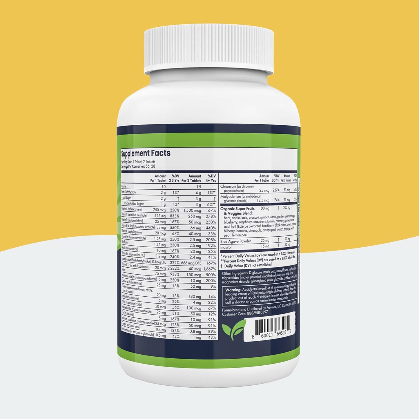 Super Vites® – Multivitamin for Kids, Chewable Tablets, Gluten-free, Soya Free, Dairy-free & Preservative Free with 28 Organic Super Fruits & Veggies, 4-Week Supply - görsel 6